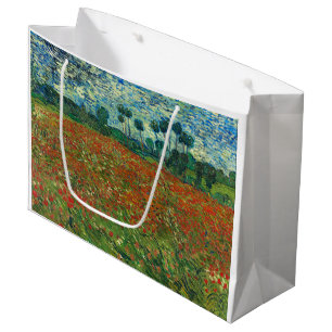 Bolsa De Regalo Grande Vincent Van Gogh Poppy Field Floral Vintage Art