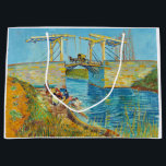 Bolsa De Regalo Grande Vincent van Gogh - Puente Langlois en Arles #1<br><div class="desc">El puente de los Langlois en Arles con el lavado femenino - Vincent van Gogh,  aceite en lienzo,  1888,  Arles</div>