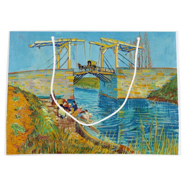 Bolsa De Regalo Grande Vincent van Gogh - Puente Langlois en Arles #1 (Anverso)