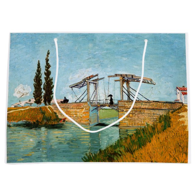 Bolsa De Regalo Grande Vincent van Gogh - Puente Langlois en Arles #3 (Anverso)