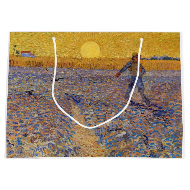 Bolsa De Regalo Grande Vincent van Gogh - Sower with Setting Sun (Anverso)