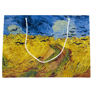 Bolsa De Regalo Grande Vincent van Gogh - Wheatfield con cuervos
