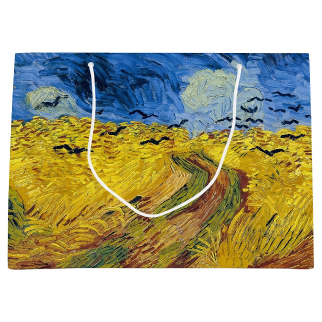 Bolsa De Regalo Grande Vincent van Gogh - Wheatfield con cuervos (Anverso)