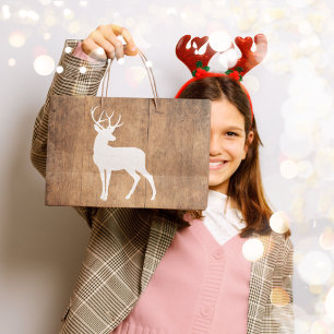 Bolsa De Regalo Grande Vintaga Beauty Wood & Deer