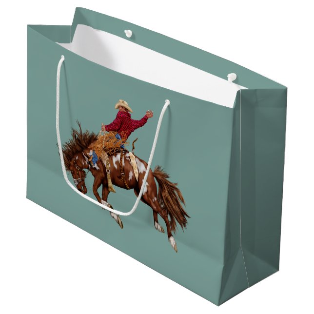 Bolsa De Regalo Grande Vintage bronco rider (Angulo Anverso)