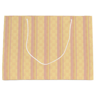 Bolsa De Regalo Grande Vintage Buttery White Antique Damask Stripe