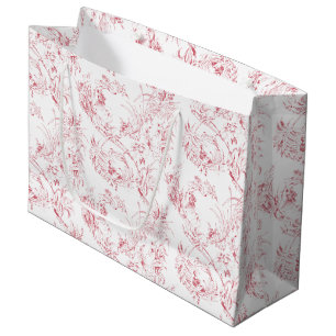 Bolsa De Regalo Grande Vintage Floral Fantasía Fantasía Francesa-Rosa