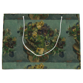 Bolsa De Regalo Grande Vintage Flowers Van Gogh Basket of Pansies
