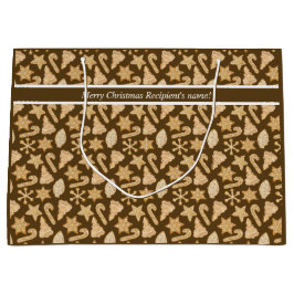 Bolsa De Regalo Grande Vintage Golden Classic Navidades vacaciones modern