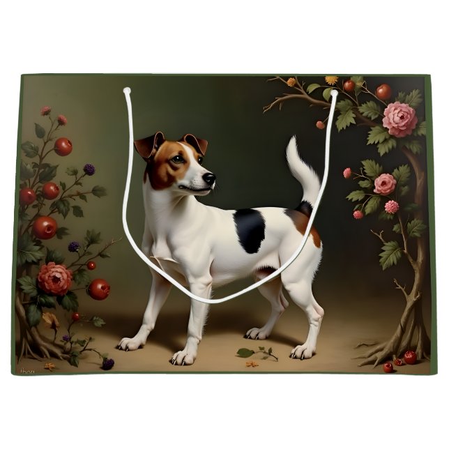 Bolsa De Regalo Grande Vintage Jack Russell (Anverso)