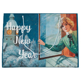 Bolsa De Regalo Grande Vintage Jenny Nyström Personalizado Feliz Año Nuev