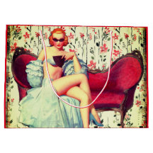 Vintage pin up chica retro sureño bello pelirrojo