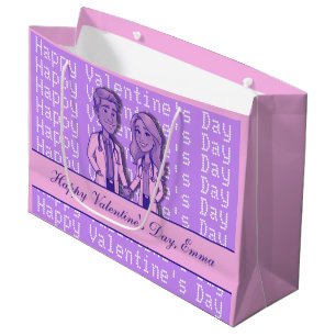 Bolsa De Regalo Grande VIOLET pastel dotted xmas MD DOCTOR song