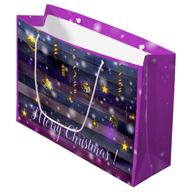 Bolsa De Regalo Grande Violeta antiguo (Angulo Anverso)