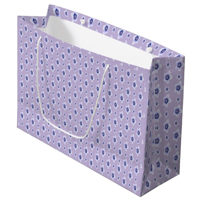 Bolsa De Regalo Grande Violetas dulces suaves (Angulo Anverso)