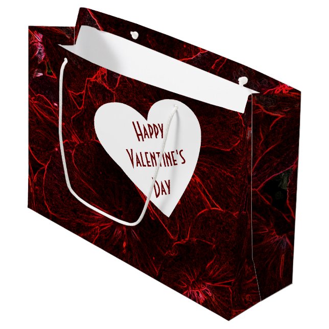 Bolsa De Regalo Grande Violetas rojas neón (Angulo Anverso)