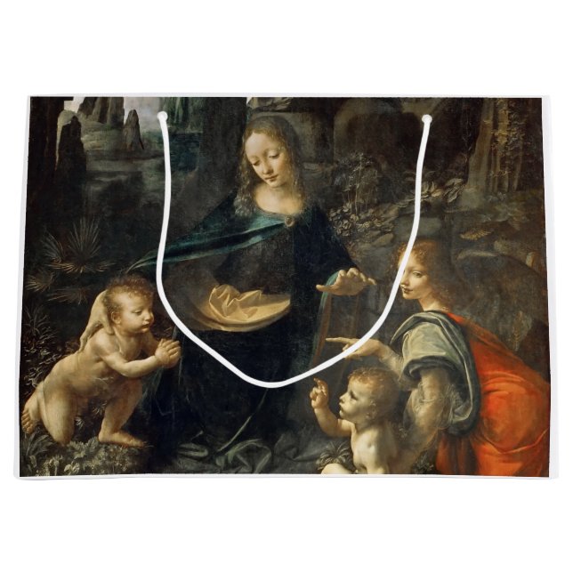 Bolsa De Regalo Grande Virgen de las Rocas, Leonardo da Vinci (Anverso)