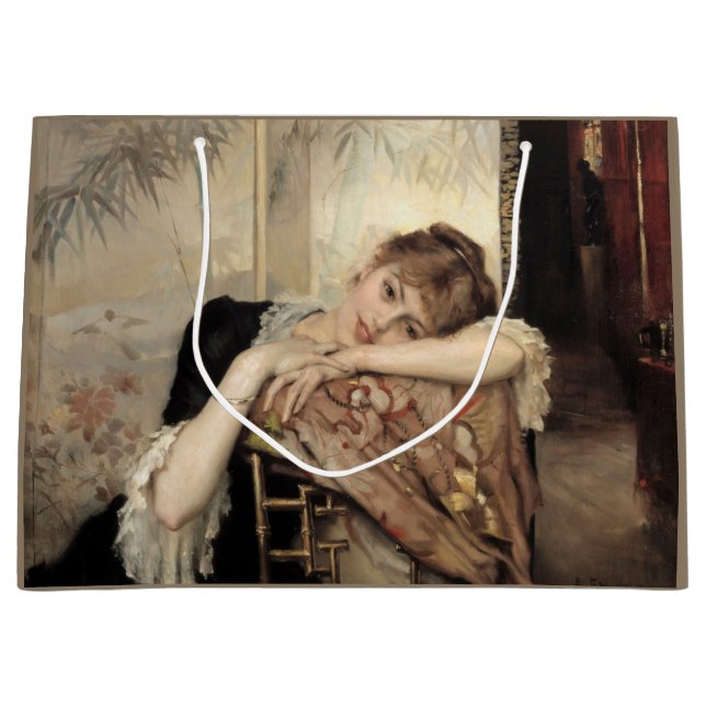 Bolsa De Regalo Grande Virginie (La mujer parisina) (de Albert Edelfelt) (Anverso)