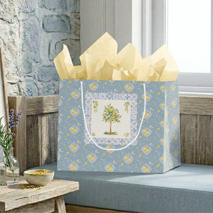 Bolsa De Regalo Grande Vista de regalo de limonero del huerto costero de