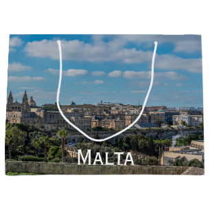 Bolsa De Regalo Grande Vista panorámica del casco antiguo de La Valeta en