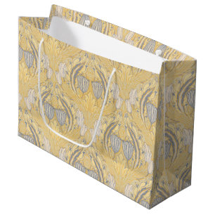 Bolsa De Regalo Grande Walter Crane Blue White Tulips & Acanthus