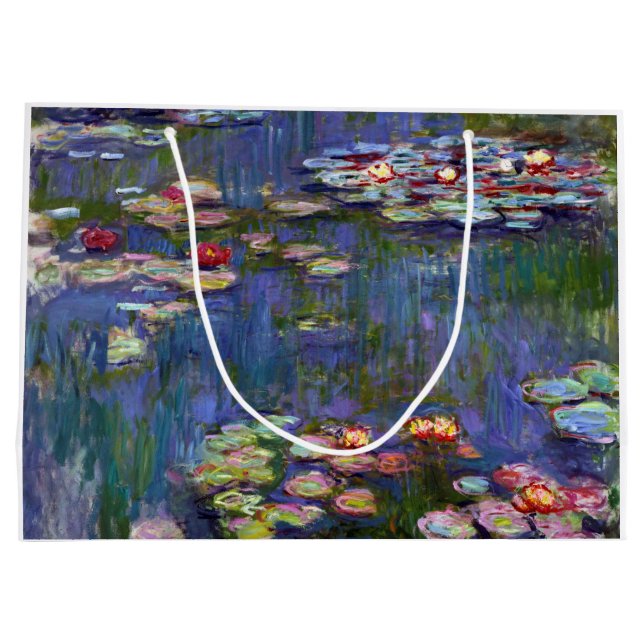 Bolsa De Regalo Grande Water Lily Pond, Monet (Reverso)