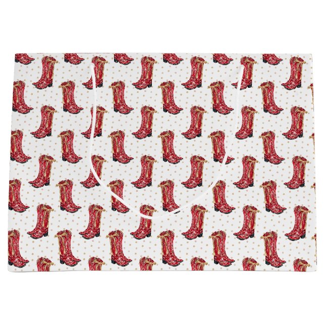 Bolsa De Regalo Grande Watercolor de Navidades Vaqueras (Anverso)