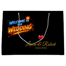 Bolsa De Regalo Grande Wedding Welcome Sign – Personalized Names & Date
