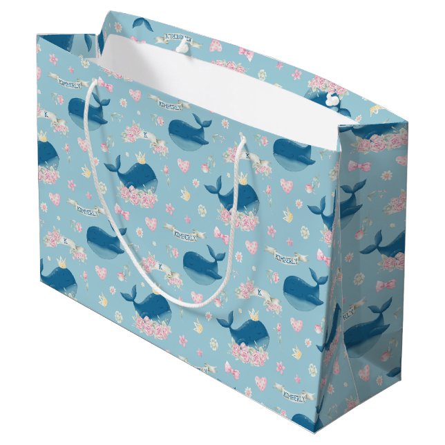 Bolsa De Regalo Grande Whale Personalizada y Extraña (Angulo reverso)