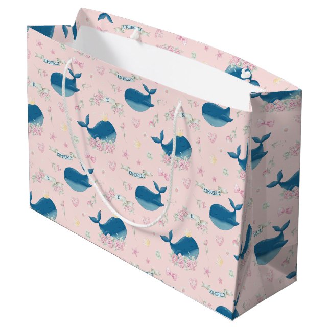 Bolsa De Regalo Grande Whale Personalizada y Extraña (Angulo reverso)