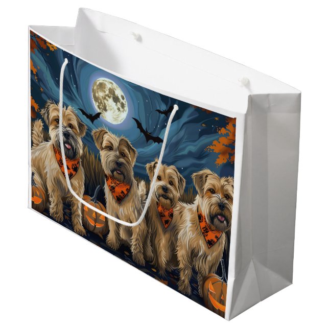 Bolsa De Regalo Grande Wheaten Terrier Halloween Spooki (Angulo Anverso)