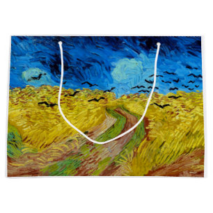 Bolsa De Regalo Grande Wheatfield con cuervos, Van Gogh