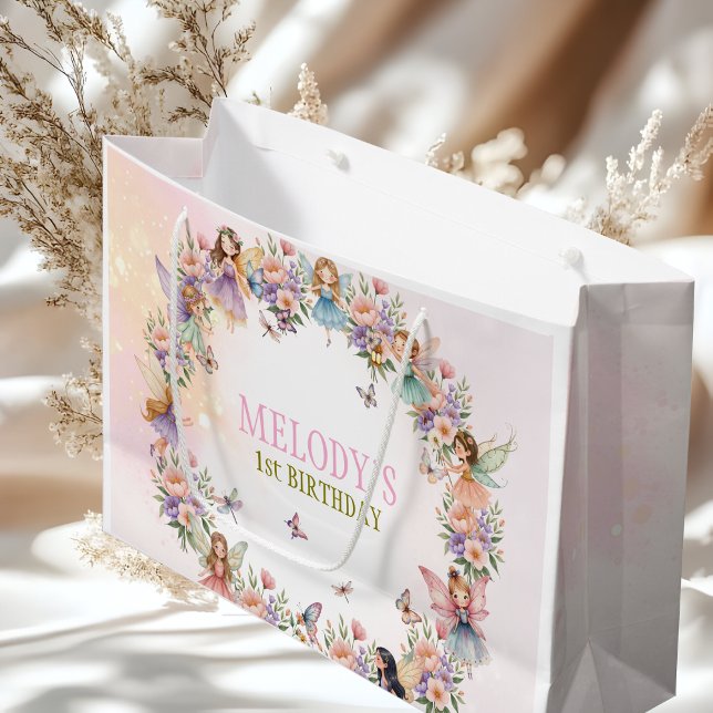 Bolsa De Regalo Grande Whimsical fairy garden 1st birthday  (Subido por el creador)