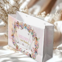 Bolsa De Regalo Grande Whimsical fairy garden 2nd birthday 