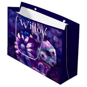 Bolsa De Regalo Grande Whimsical Floral Bunny Rabbit Personalizado