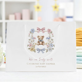 Bolsa De Regalo Grande Whimsical Teddy Bear Baby Shower Gift Carrier