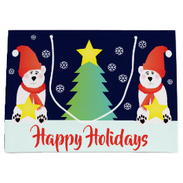 Bolsa De Regalo Grande Whimsy Polar Bear