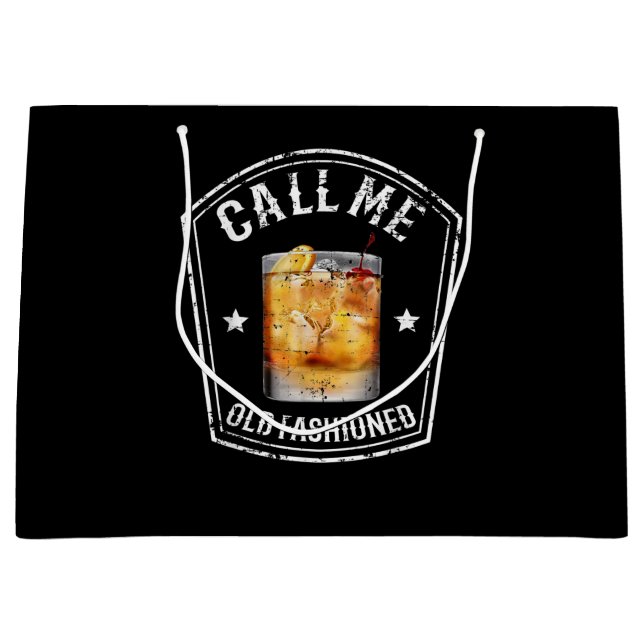 Bolsa De Regalo Grande Whiskey me llama viejo de moda (Anverso)