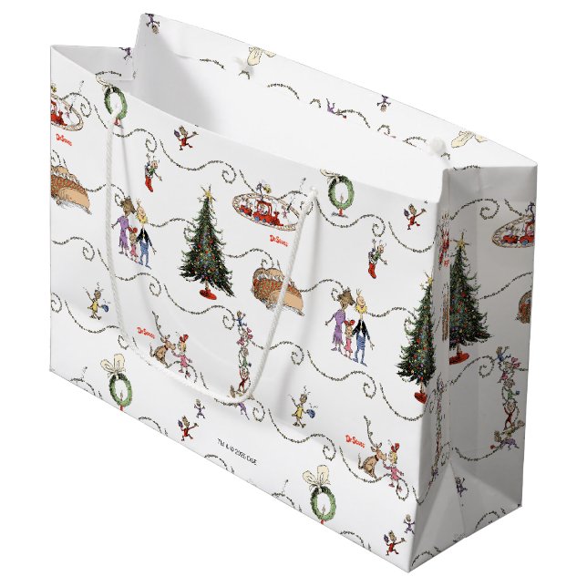 Bolsa De Regalo Grande Whoville Christmas Garland Celebration (Angulo Anverso)