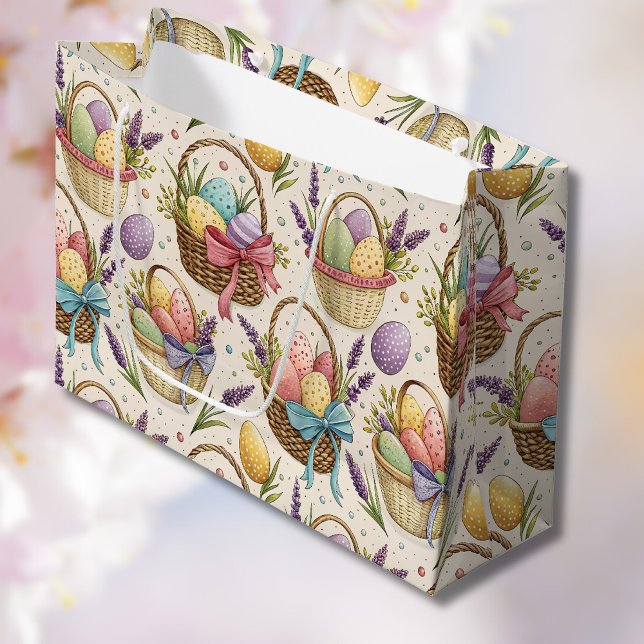 Bolsa De Regalo Grande Wicker Basket Easter Eggs with Lavender (Subido por el creador)