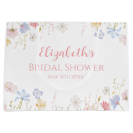 Bolsa De Regalo Grande WILDFLOWERS Bridal Shower Floral spring