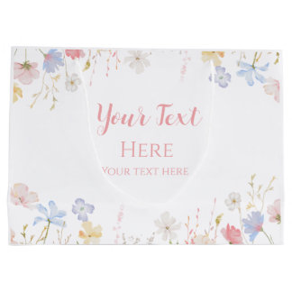 Bolsa De Regalo Grande WILDFLOWERS Floral spring