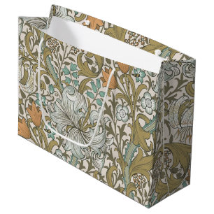 Bolsa De Regalo Grande William Morris Golden Lily Blue Gold