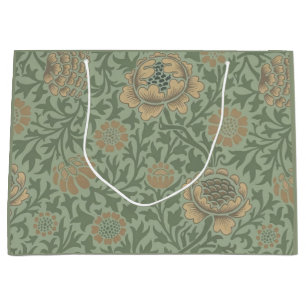 Bolsa De Regalo Grande William Morris Grafton Patrón Floral Verde Salvia