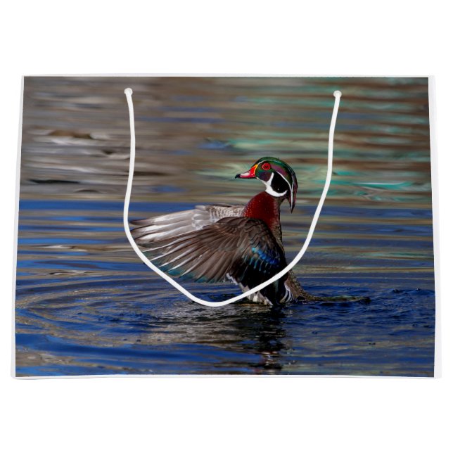 Bolsa De Regalo Grande Wing Flapping Wood Duck (Anverso)
