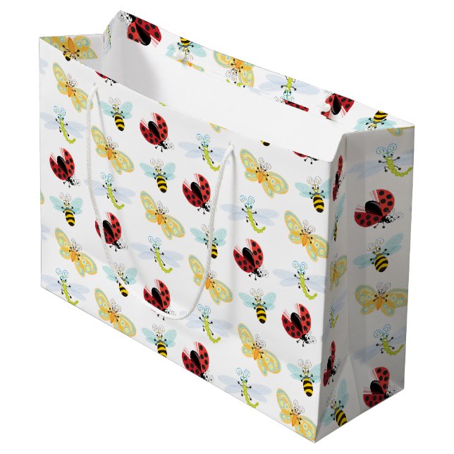 Bolsa De Regalo Grande Wing-Nutz™_Fluttering Buddies_Pattern_fiesta tamañ (Angulo Anverso)