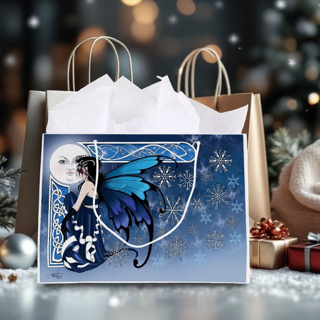 Bolsa De Regalo Grande Winter Moon Fairy Blue (Subido por el creador)