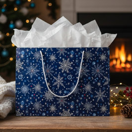 Bolsa De Regalo Grande Winter Wonderland Snowflake