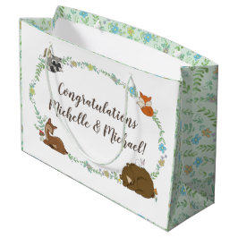 Bolsa De Regalo Grande Woodland Animal Baby Shower