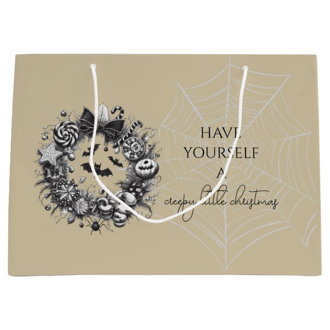 Bolsa De Regalo Grande Wreath espeluznante (Anverso)